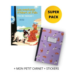 ALBERT ET FOLIO VIVE LES VACANCES! SUPER PACK (+ MON PETIT CARNET + STICKERS)