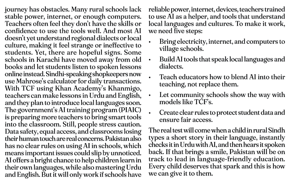 journey has obstacles. Many rural schools lack stable power, internet, or enough computers. Teachers often feel they ...