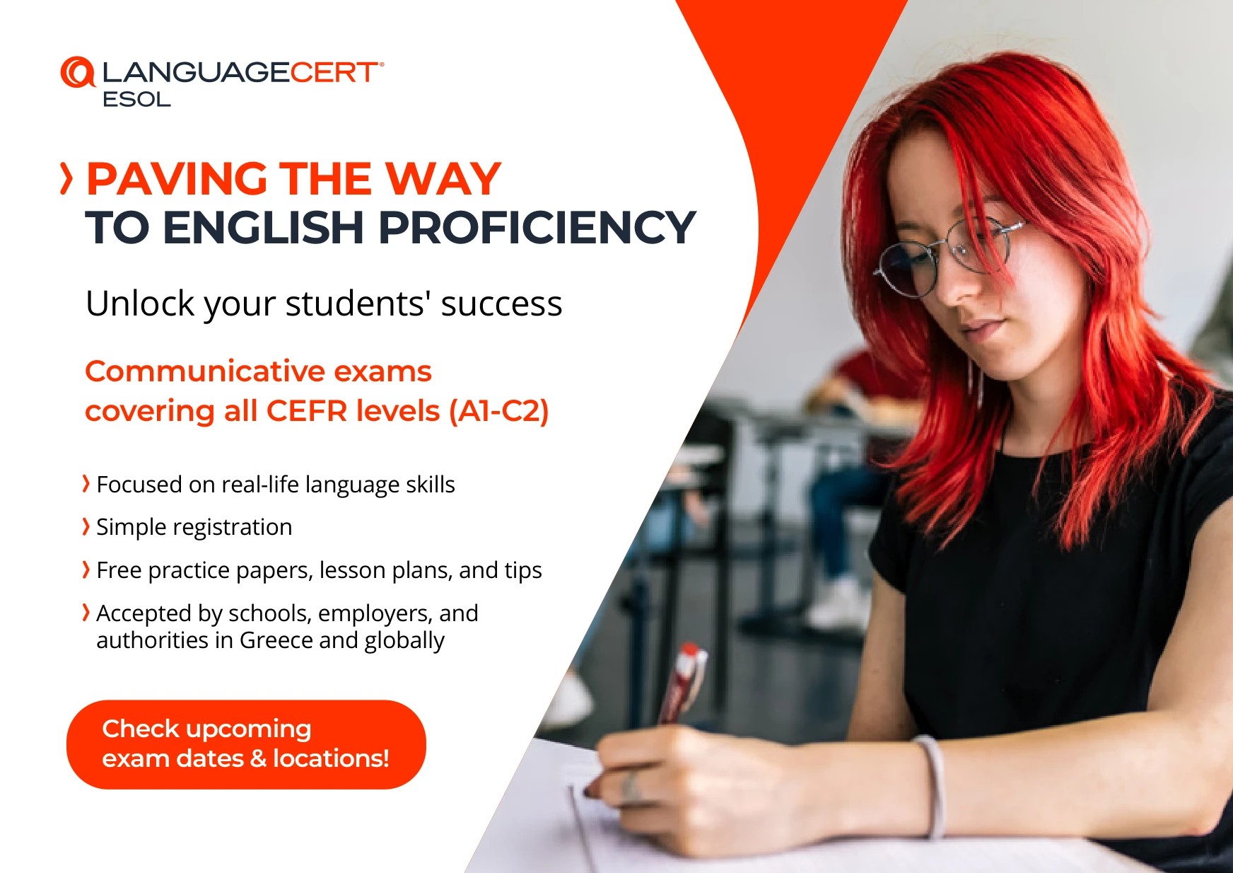 Advertisement from Languagecert
