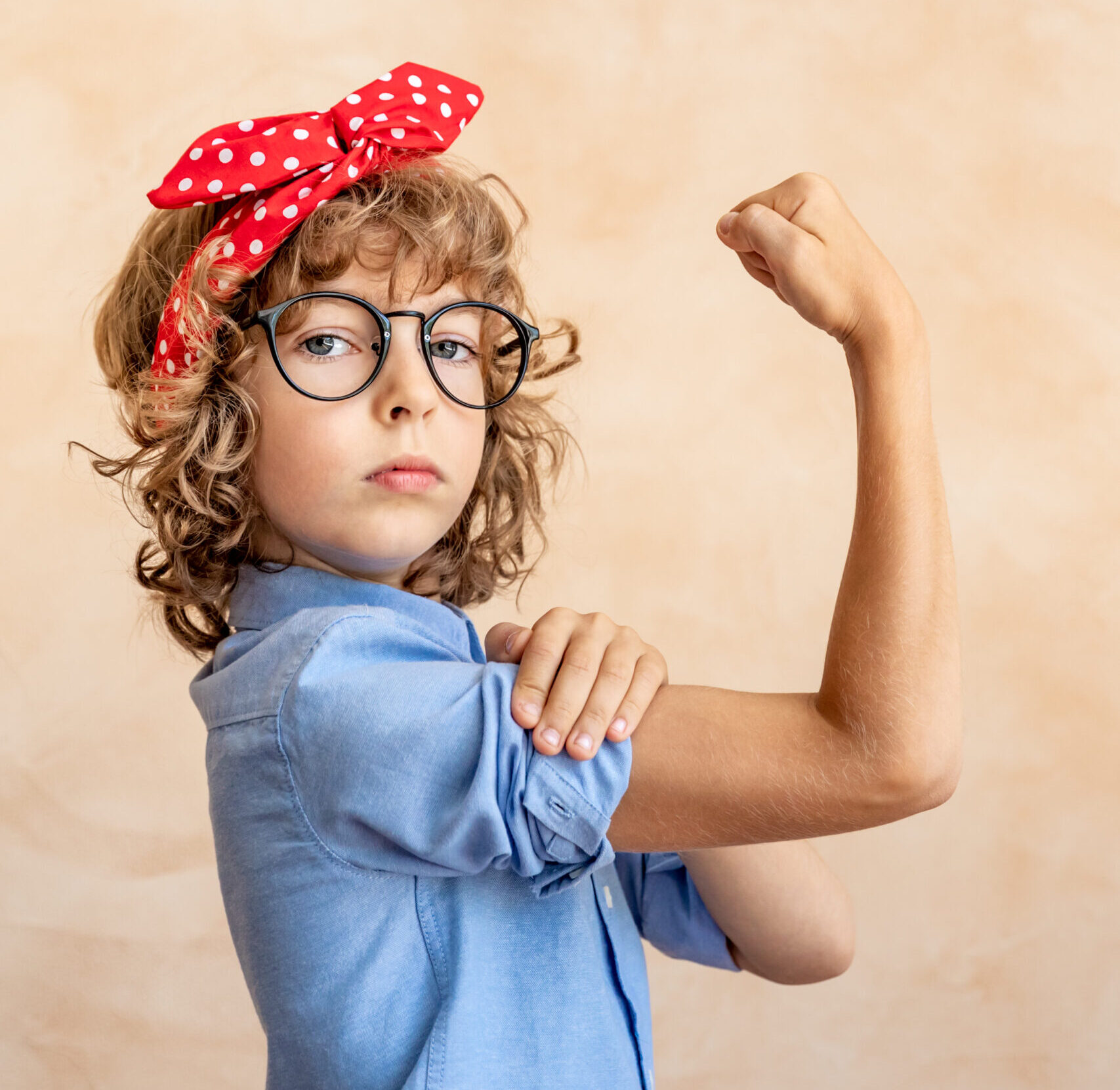 We can do it! Woman's day concept