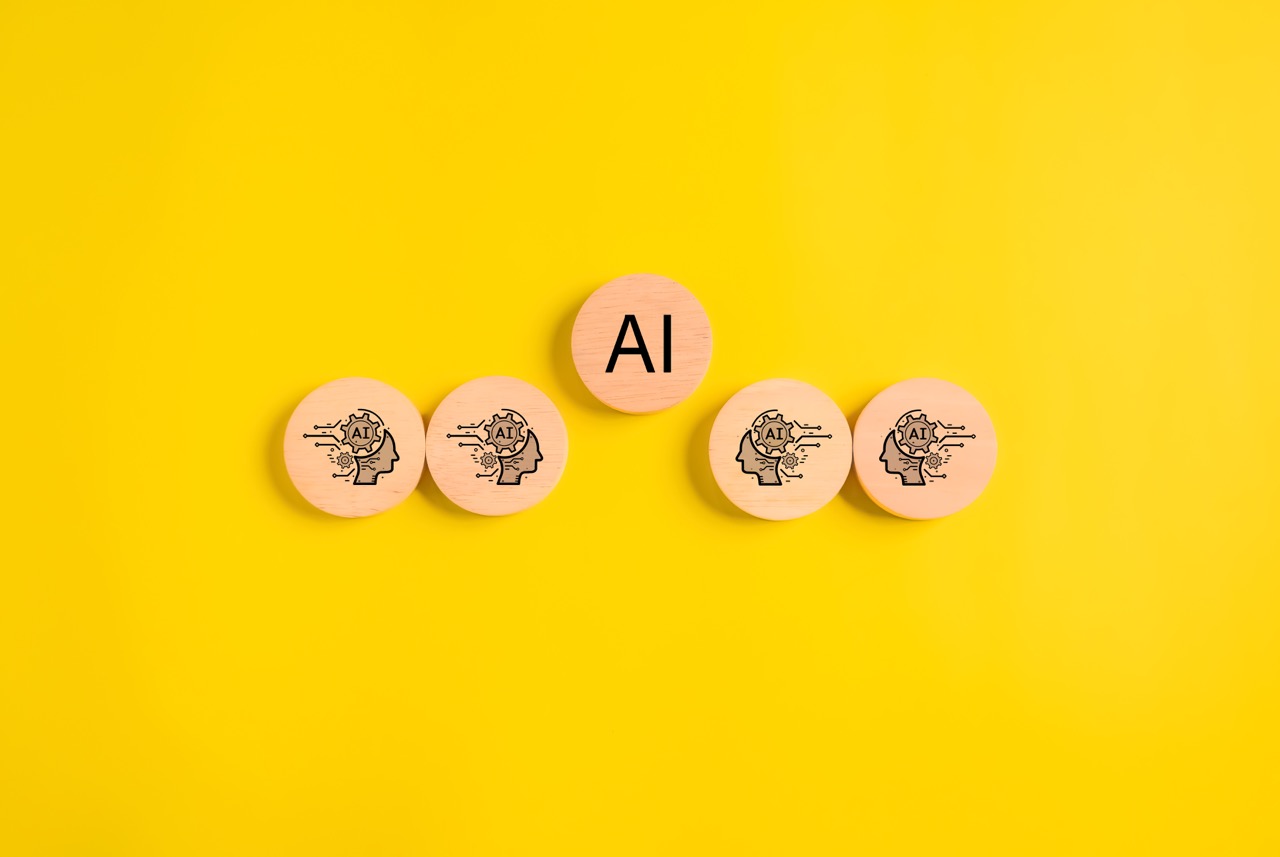 Prompt text, AI texting prompt on keyboard with smart Artificial Intelligence. Prompt text with AI, Immediate prompt concept.