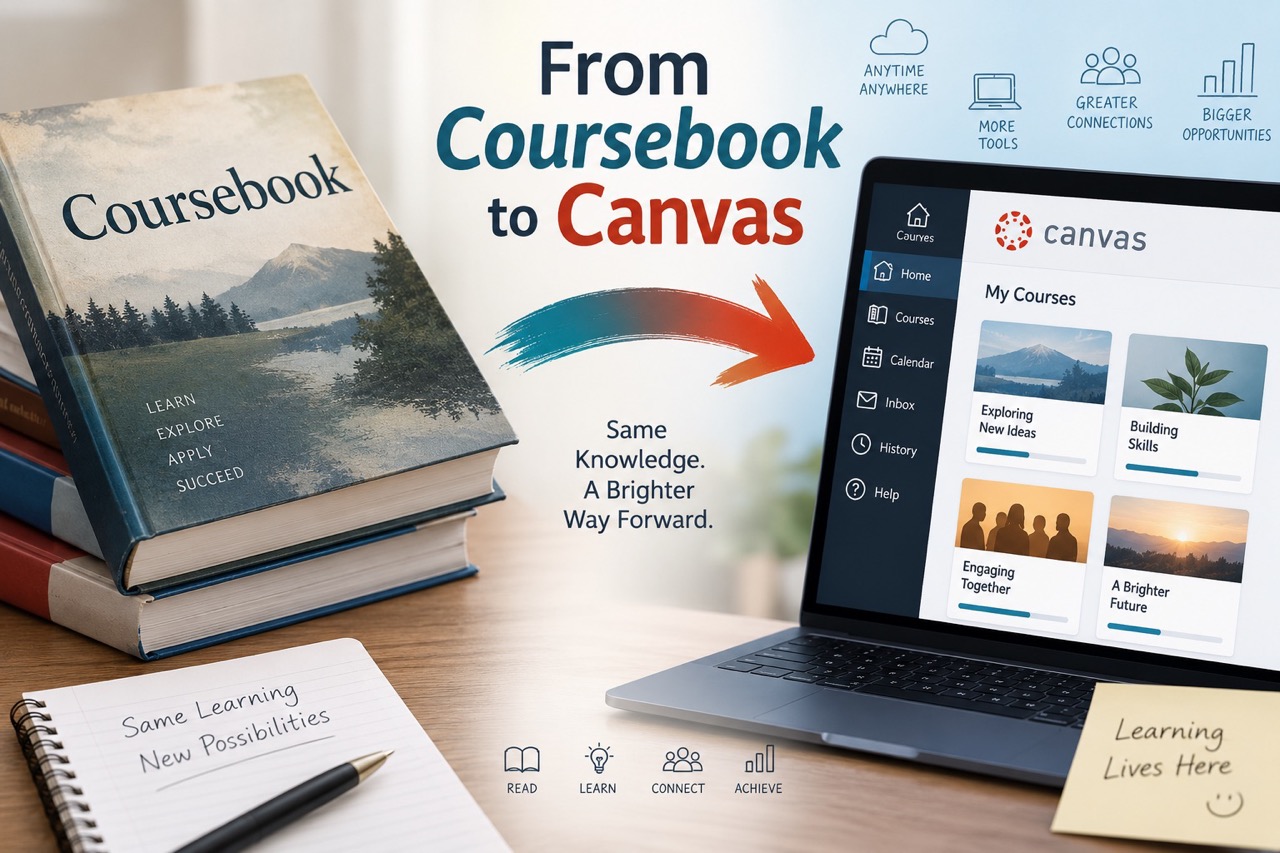 From Coursebook to Canvas Large