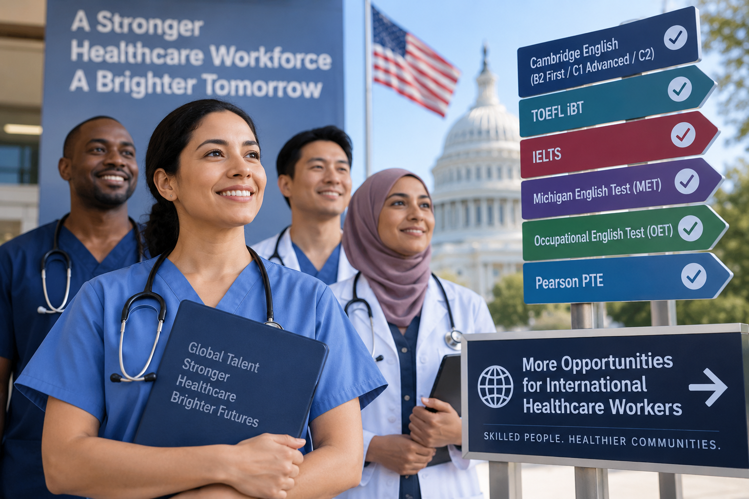 US Expands Recognition of English Tests for International Healthcare Workers