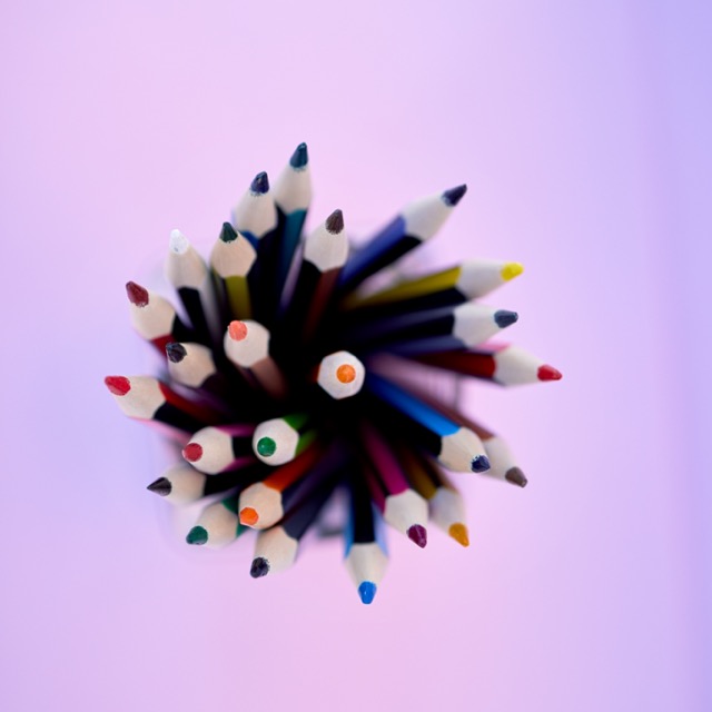 Overhead view of a variety of colouring pencils in 2026 03 25 02 53 20 utc Medium